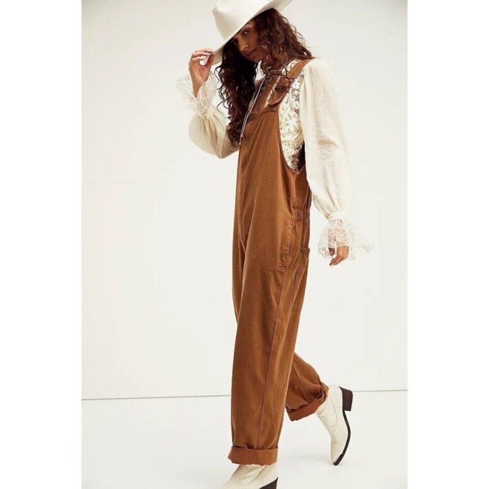 Free People Brown Jumpsuit